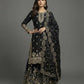 Embroidered Gmy Silk Kurta Palazzo Set with Dupatta