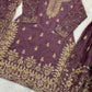 Embroidered Gmy Silk Kurta Palazzo Set with Dupatta