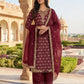 Embroidered Gmy Silk Kurta Palazzo Set with Dupatta