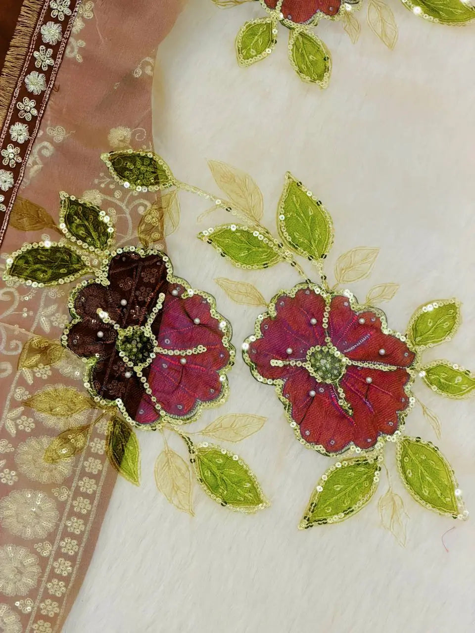 Embroidered Gmy Silk Sharara Suit Set with Dupatta