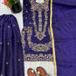 Embroidered Gmy Silk Sharara Suit Set with Dupatta