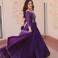 Embroidered Gold Crush Anarkali Gown Set for Wedding and Festive Wear