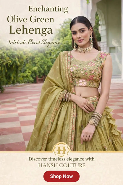 Embroidered Gold Crush Lehenga Choli Set with Dupatta