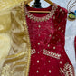 Embroidered JC Silk Kurta Palazzo Set with Dupatta