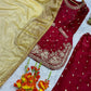 Embroidered JC Silk Kurta Palazzo Set with Dupatta