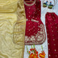 Embroidered JC Silk Kurta Palazzo Set with Dupatta