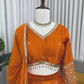 Embroidered Japan Satin Lehenga Choli Set for Wedding and Festive Wear