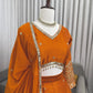 Embroidered Japan Satin Lehenga Choli Set for Wedding and Festive Wear
