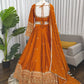 Embroidered Japan Satin Lehenga Choli Set for Wedding and Festive Wear