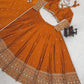 Embroidered Japan Satin Lehenga Choli Set for Wedding and Festive Wear
