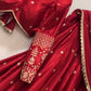 Embroidered Japan Satin Lehenga Choli Set for Wedding and Festive Wear