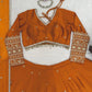 Embroidered Japan Satin Lehenga Choli Set for Wedding and Festive Wear
