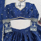 Embroidered Japan Satin Lehenga Choli Set for Wedding and Festive Wear