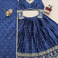 Embroidered Japan Satin Lehenga Choli Set for Wedding and Festive Wear