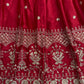 Embroidered Japan Satin Lehenga Choli Set for Wedding and Festive Wear