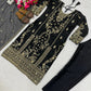 Embroidered Korean Satin Silk Kurta Pant Set with Organza Dupatta for Festive Wear