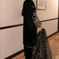 Embroidered Korean Satin Silk Kurta Pant Set with Organza Dupatta for Festive Wear