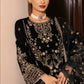 Embroidered Korean Satin Silk Kurta Pant Set with Organza Dupatta for Festive Wear
