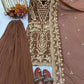 Embroidered Kurta Palazzo Set with Moti Work