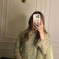 Embroidered Kurta Palazzo Set with Moti Work
