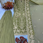 Embroidered Kurta Palazzo Set with Moti Work
