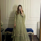 Embroidered Kurta Palazzo Set with Moti Work