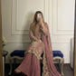 Embroidered Kurta Palazzo Set with Moti Work