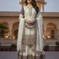 Embroidered Kurti Palazzo Set with Dupatta
