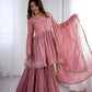 Embroidered Mal Chanderi Sharara Set with Dupatta