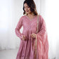 Embroidered Mal Chanderi Sharara Set with Dupatta