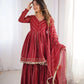 Embroidered Mal Chanderi Sharara Set with Dupatta