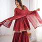 Embroidered Mal Chanderi Sharara Set with Dupatta