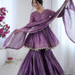 Embroidered Mal Chanderi Sharara Set with Dupatta