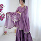 Embroidered Mal Chanderi Sharara Set with Dupatta