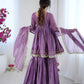 Embroidered Mal Chanderi Sharara Set with Dupatta