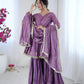 Embroidered Mal Chanderi Sharara Set with Dupatta