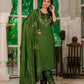 Embroidered Marina Silk Kurti Set with Pants & Dupatta