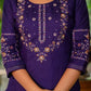 Embroidered Marina Silk Kurti Set with Pants & Dupatta