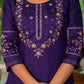 Embroidered Marina Silk Kurti Set with Pants & Dupatta