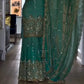 Embroidered NC Satin Sharara Suit Set with Dupatta