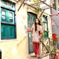 Embroidered Natural Crepe Farshi Palazzo Suit Set