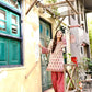 Embroidered Natural Crepe Farshi Palazzo Suit Set