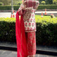 Embroidered Natural Crepe Farshi Palazzo Suit Set