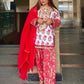 Embroidered Natural Crepe Farshi Palazzo Suit Set