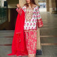 Embroidered Natural Crepe Farshi Palazzo Suit Set