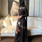 Embroidered Natural Crepe Kurta Farshi Salwar Set with Dupatta for Festive Wear