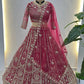 Embroidered Net Lehenga Set