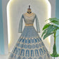 Embroidered Net Lehenga Set