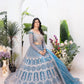 Embroidered Net Lehenga Set