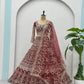 Embroidered Net Lehenga Set